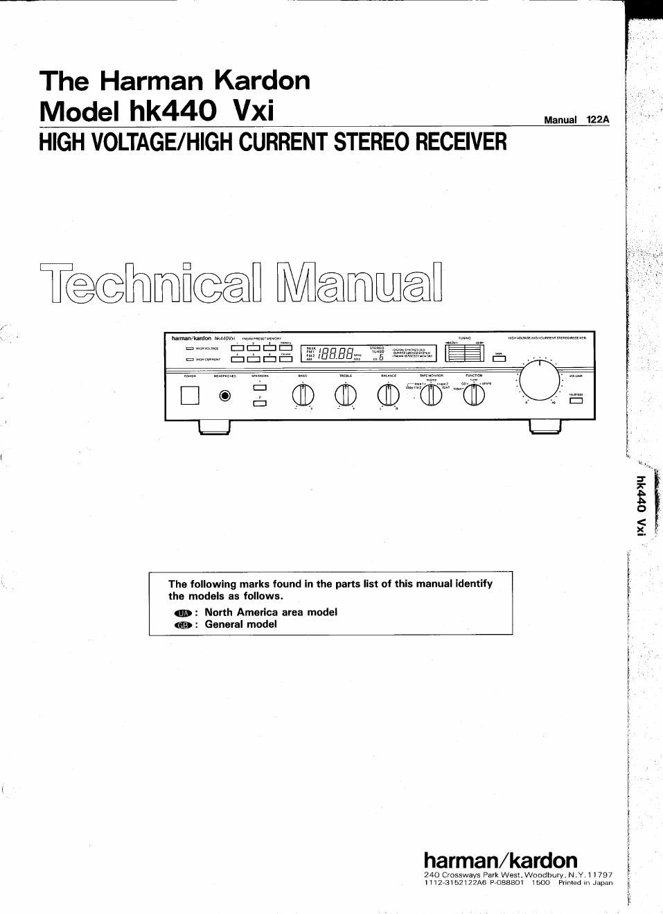 harman kardon hk 440 vxi service manual