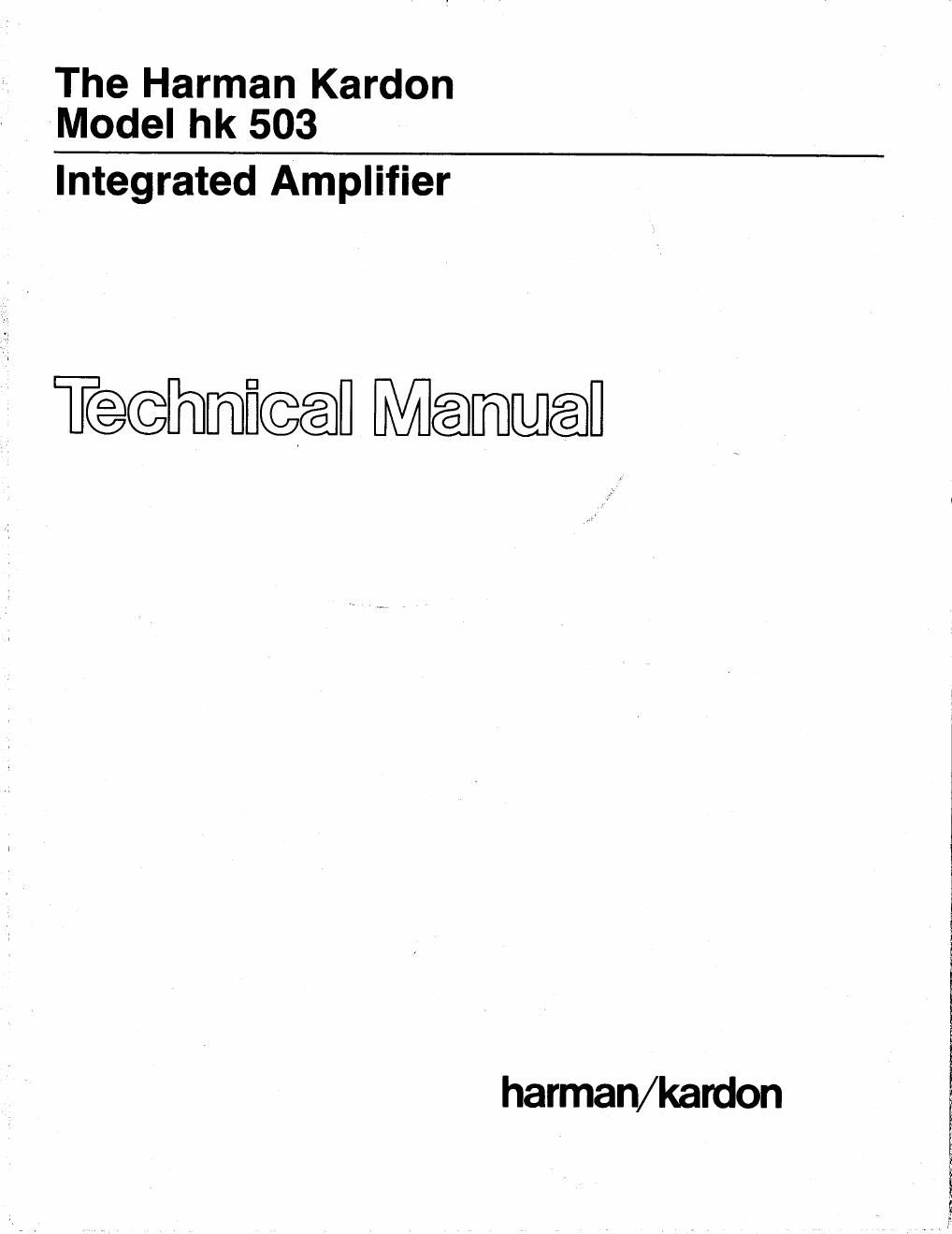 harman kardon hk 503 service manual