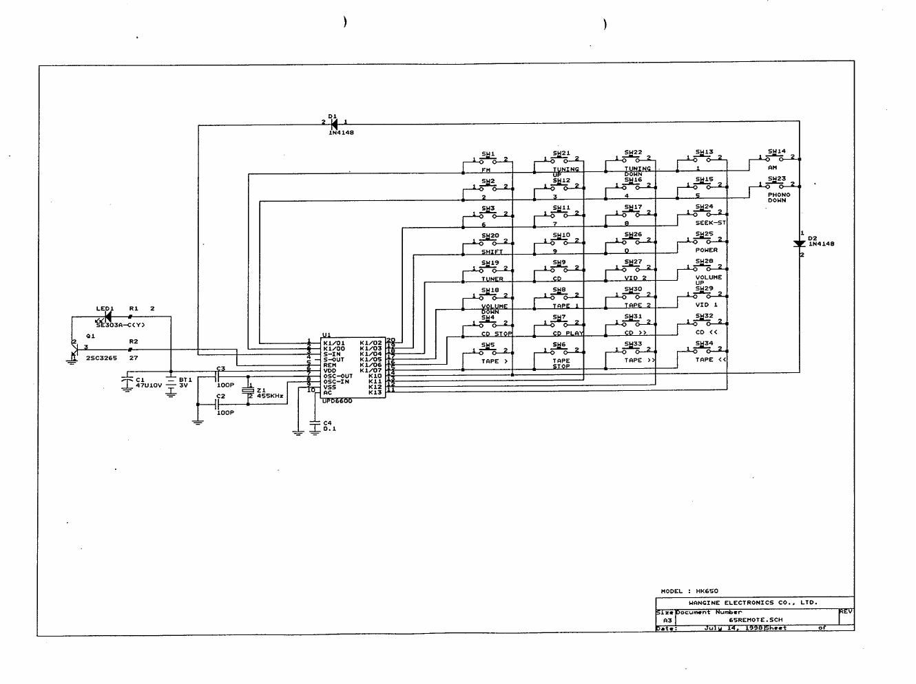 harman kardon hk 650 schematic