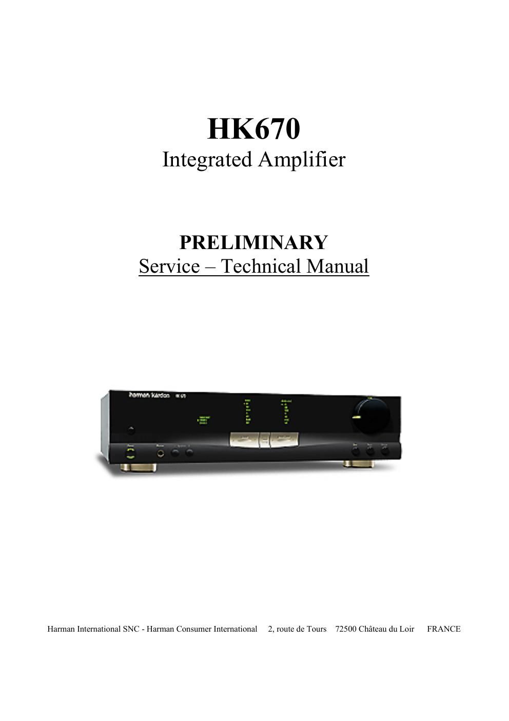 harman kardon hk 670 service manual