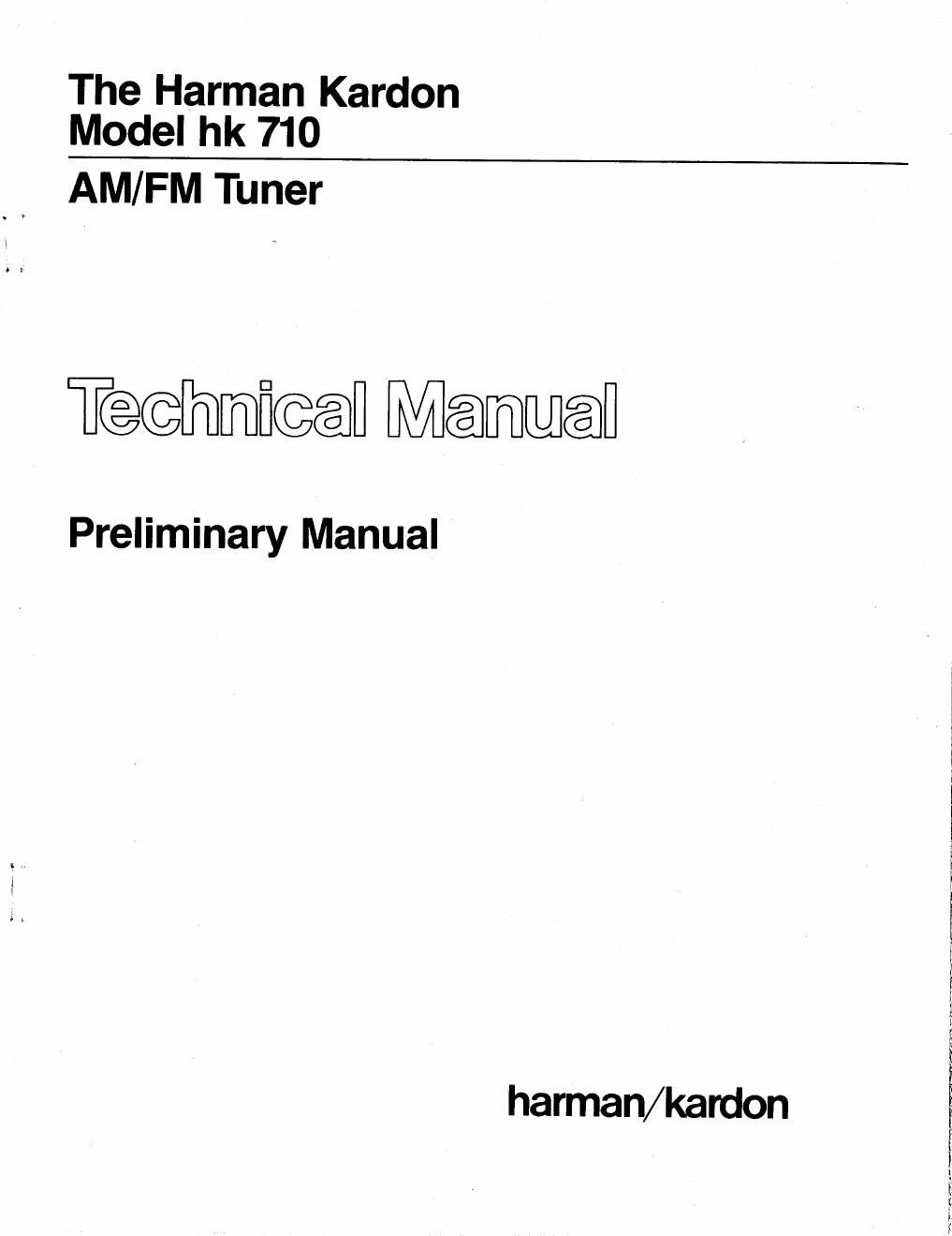 harman kardon hk 710 service manual