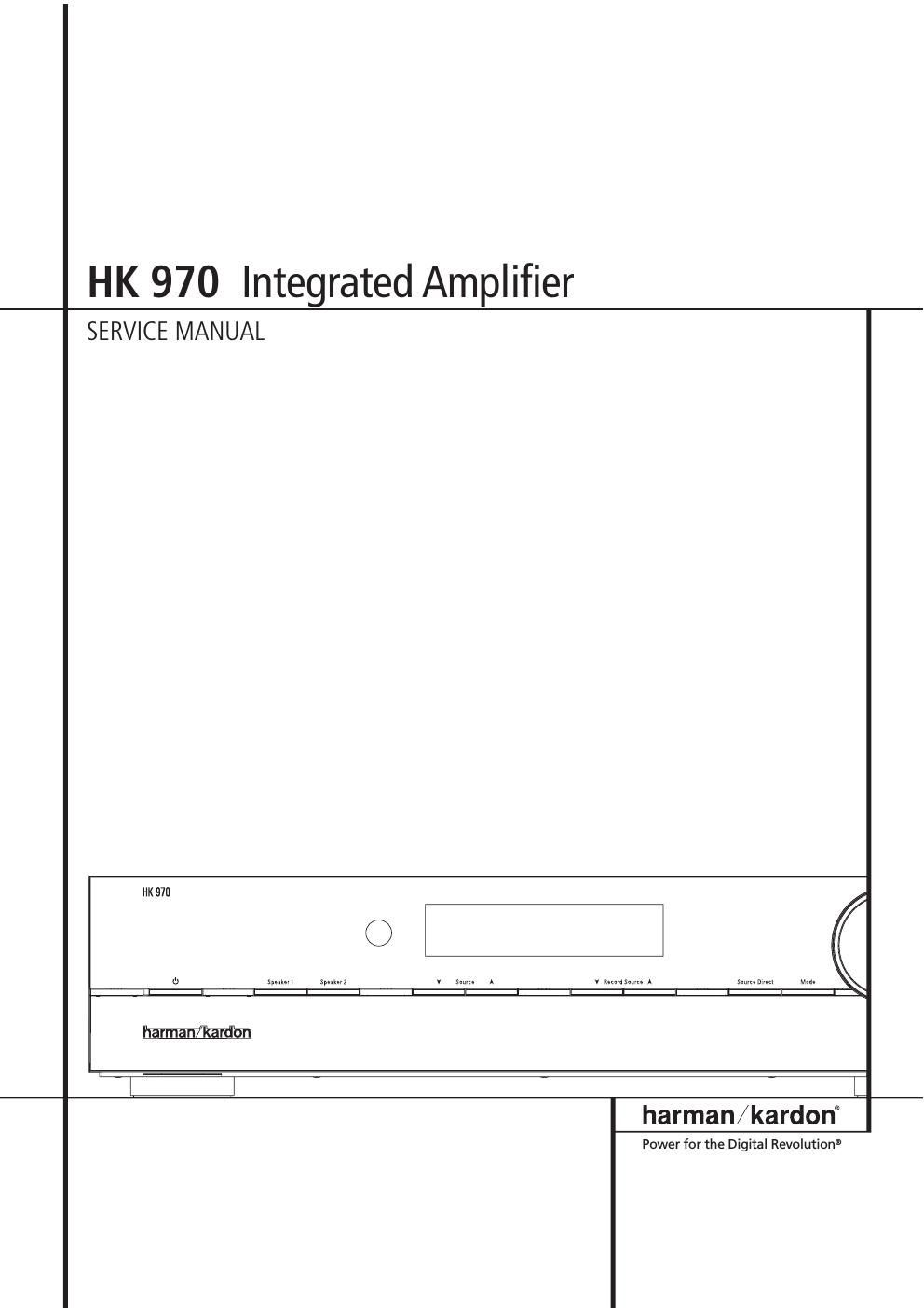 harman kardon hk 970 service manual