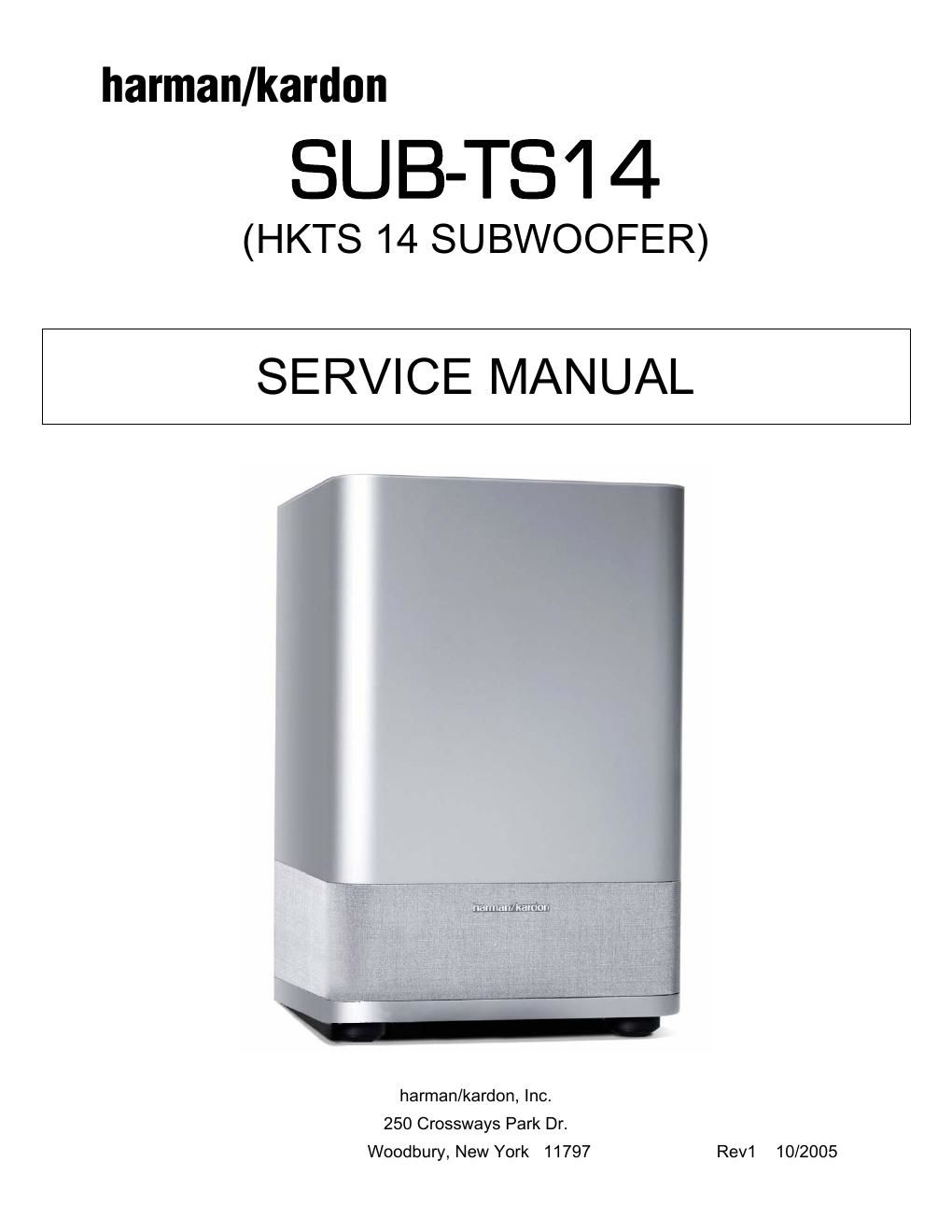 harman kardon hkts 14 service manual