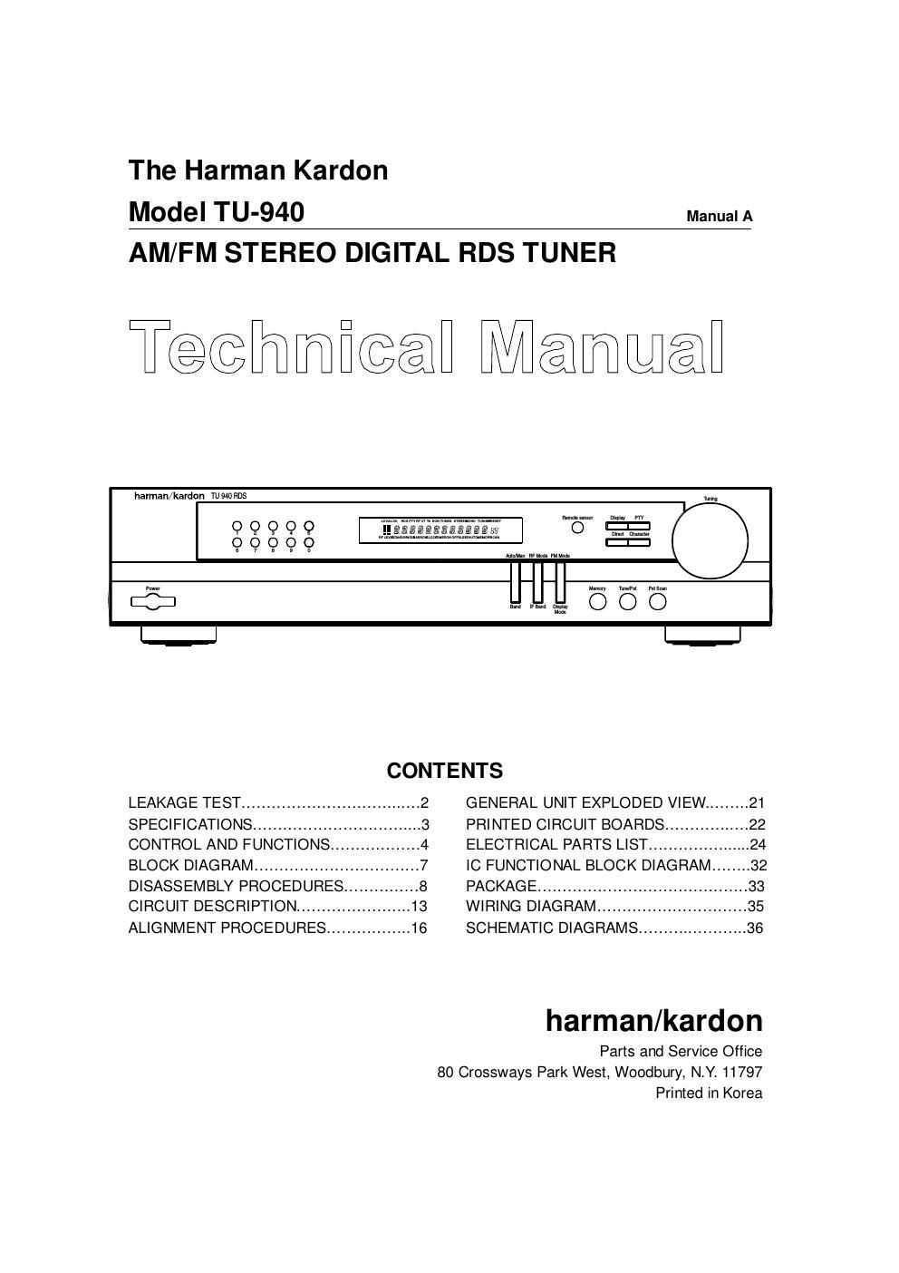 harman kardon tu 940