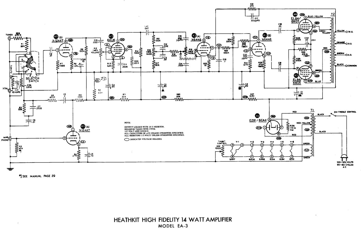 Heathkit EA 3 Schematic