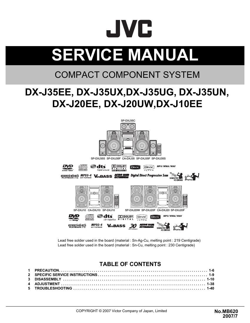 Jvc DXJ 10 EE Service Manual