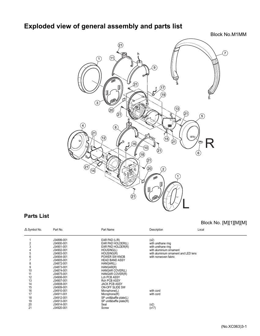 Jvc HANC 250 Service Manual