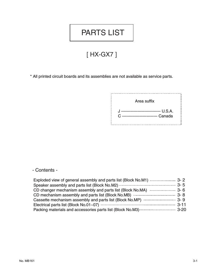 Jvc HXGX 7 Service Manual 2