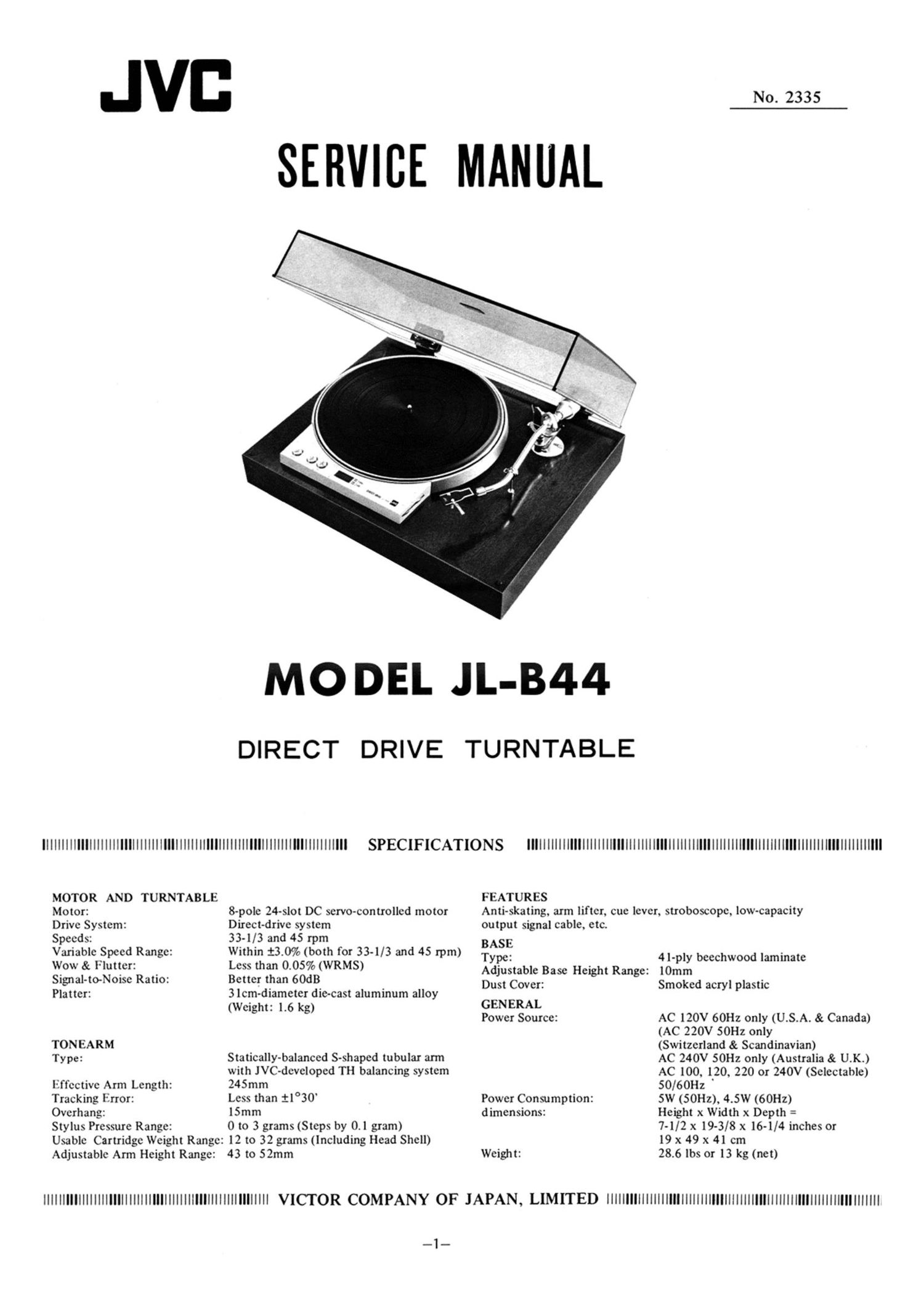 Jvc JL B44 Service Manual