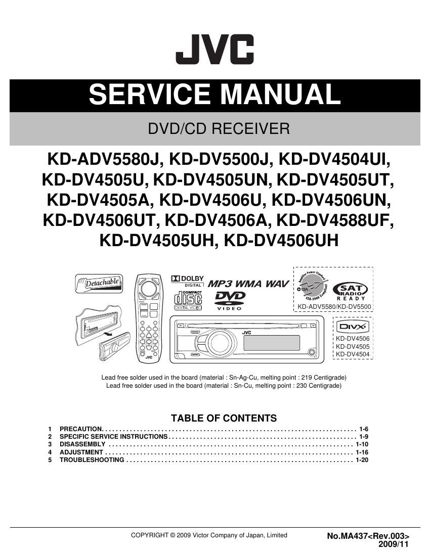 Схема jvc kd r452