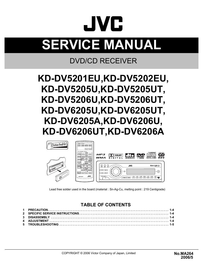 Jvc KDDV 6206 A Service Manual