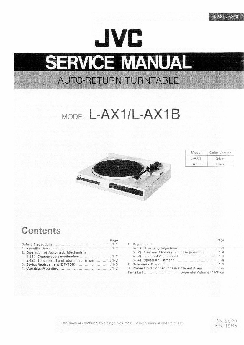 Jvc LAX 1 B Service Manual