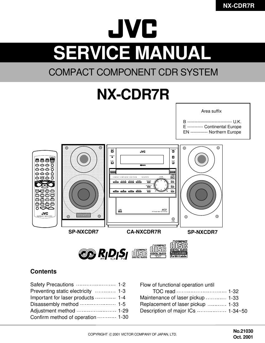 Jvc NXCDR 7 R Service Manual