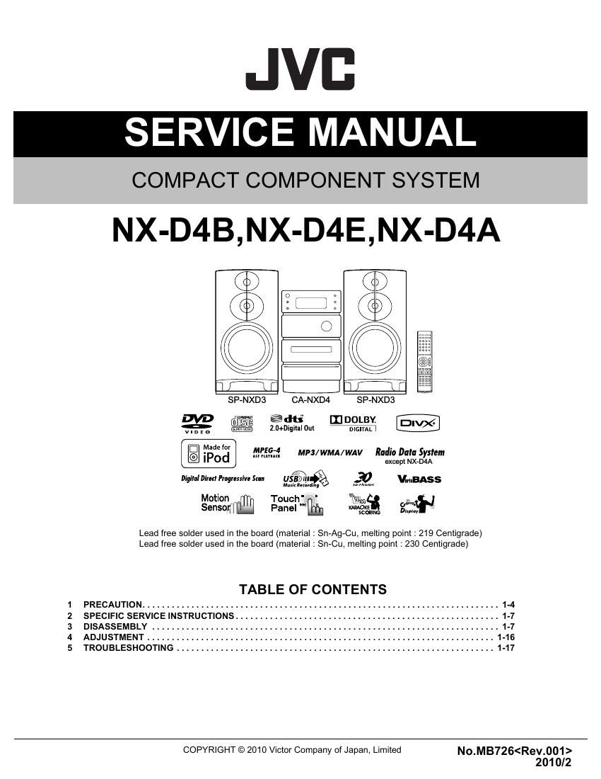 Jvc NXD 4 A Service Manual