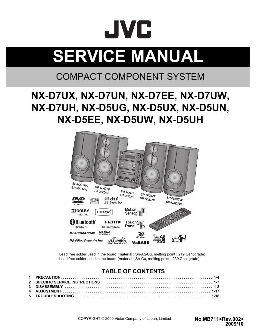 Jvc NXD 7 Service Manual