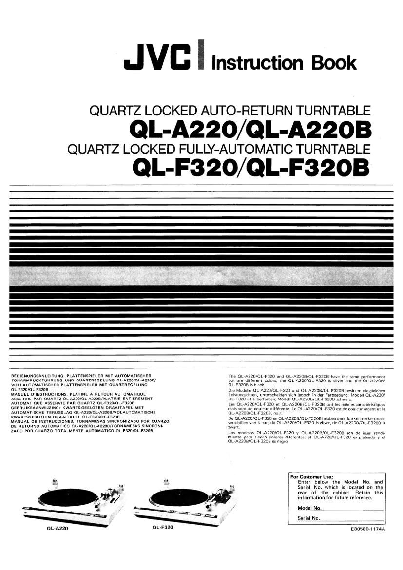 Jvc QLA 220 Owners Manual