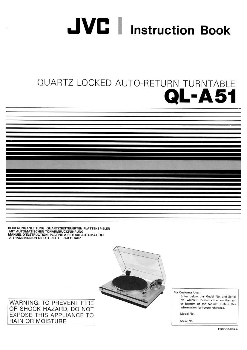 Jvc QLA 51 Owners Manual