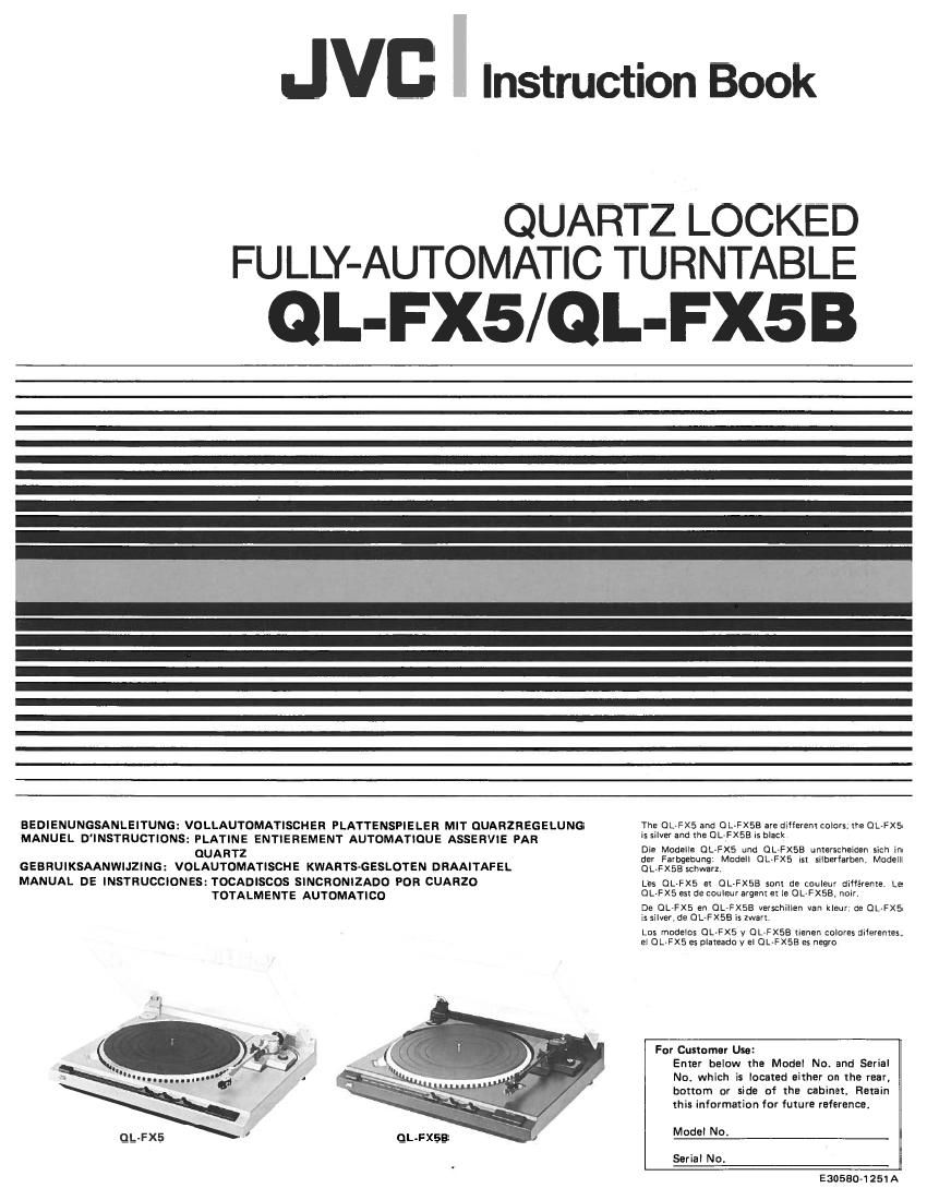 Jvc QLFX 5 Owners Manual