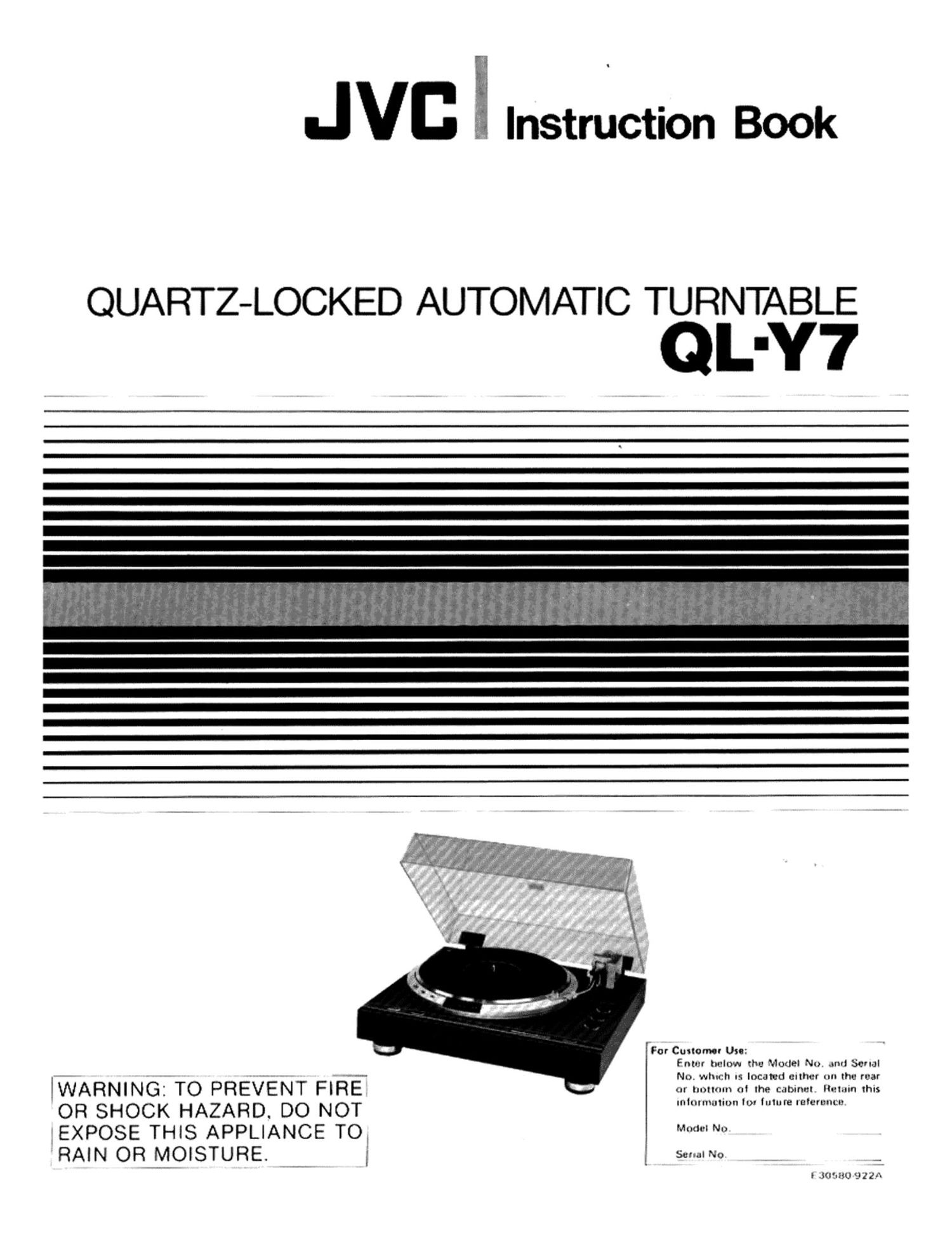 Jvc QLY 7 Owners Manual