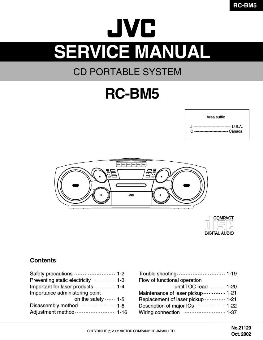 Jvc RCBM 5 Service Manual