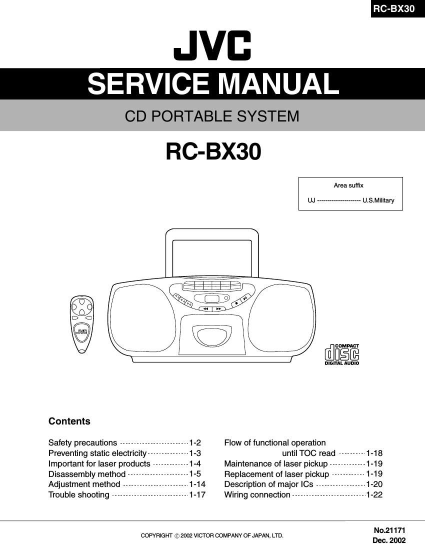 Jvc RCBX 30 Service Manual