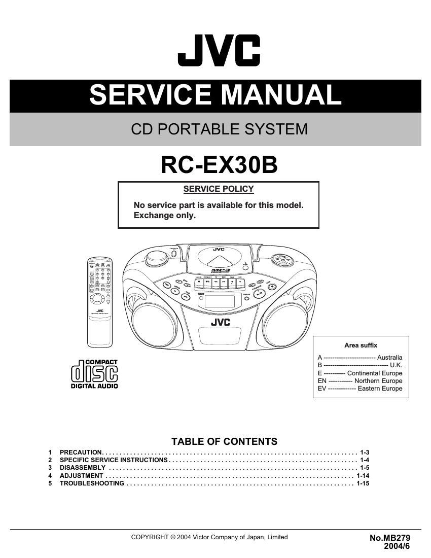 Jvc RCEX 30 B Service Manual