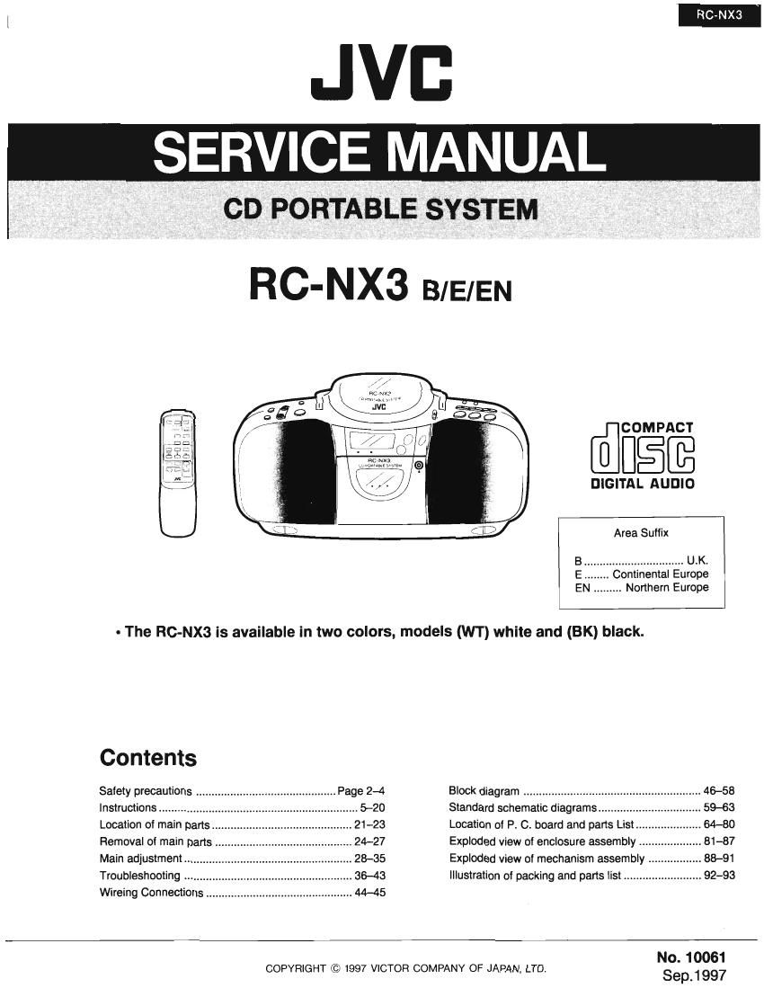 Jvc RCNX 3 Service Manual