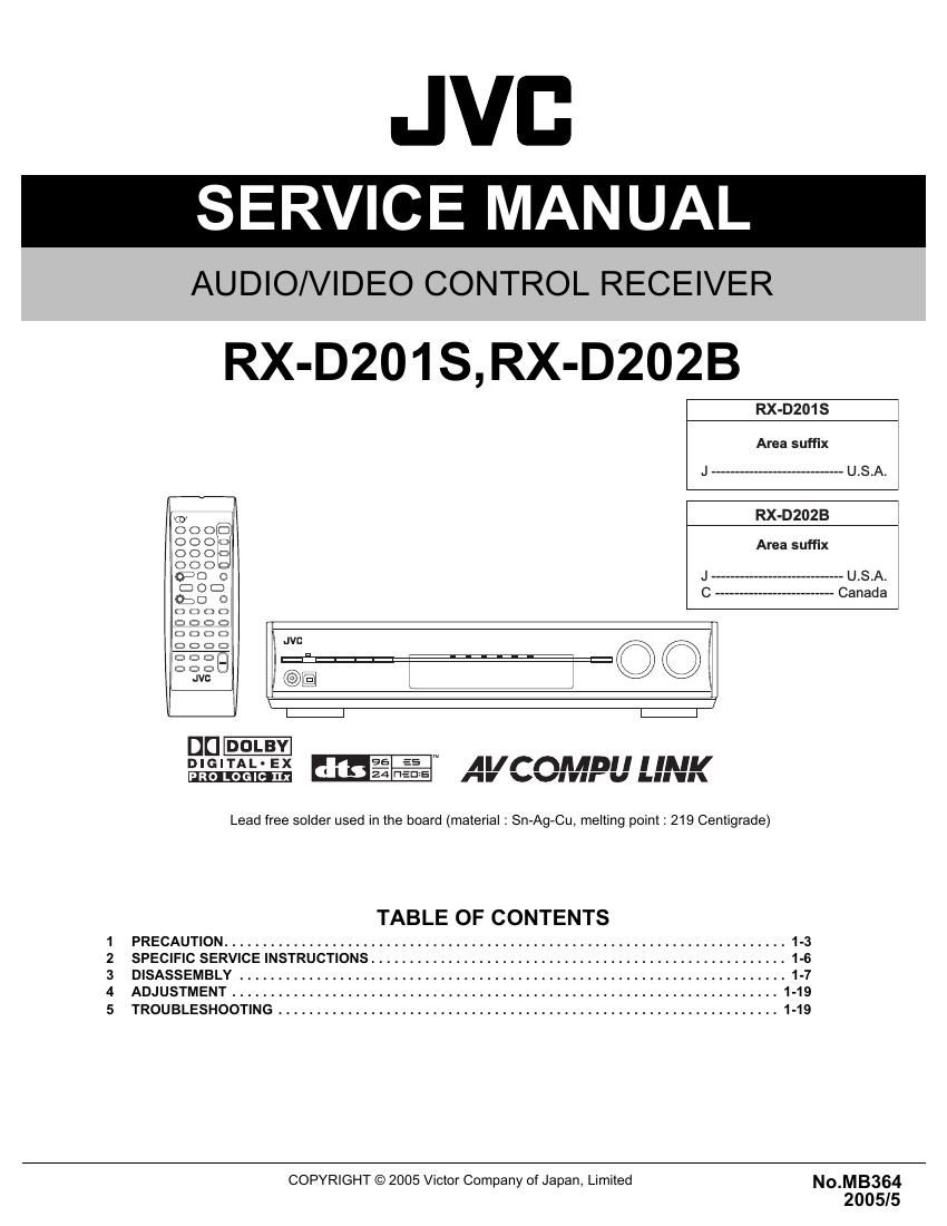 Jvc RXD 201 S Service Manual