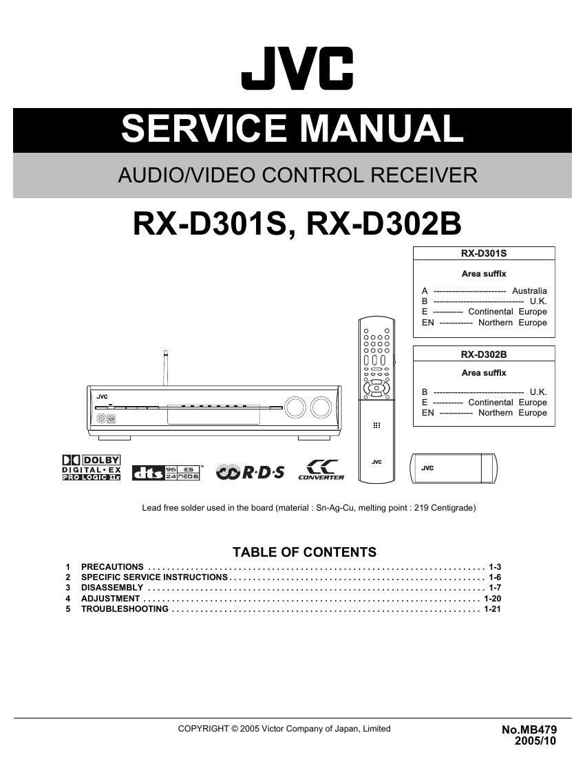 Jvc RXD 301 S Service Manual