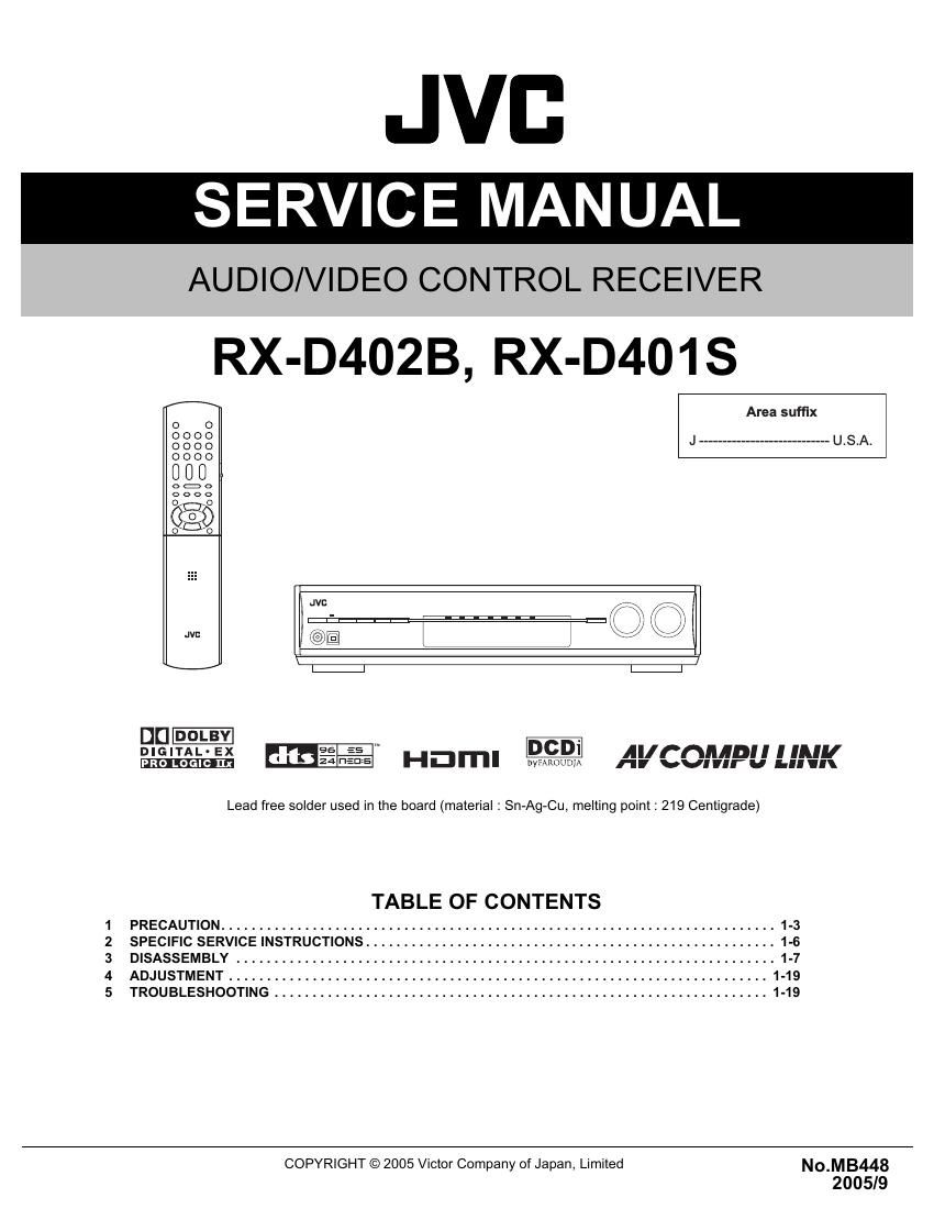 Jvc RXD 401 S Service Manual