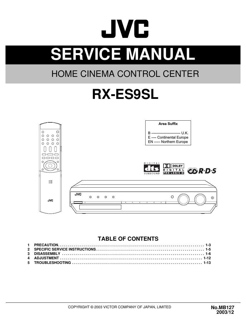 Jvc RXES 9 SL Service Manual