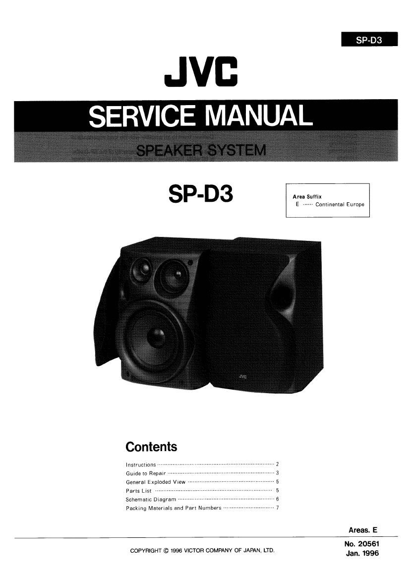 Jvc SPD 3 Service Manual