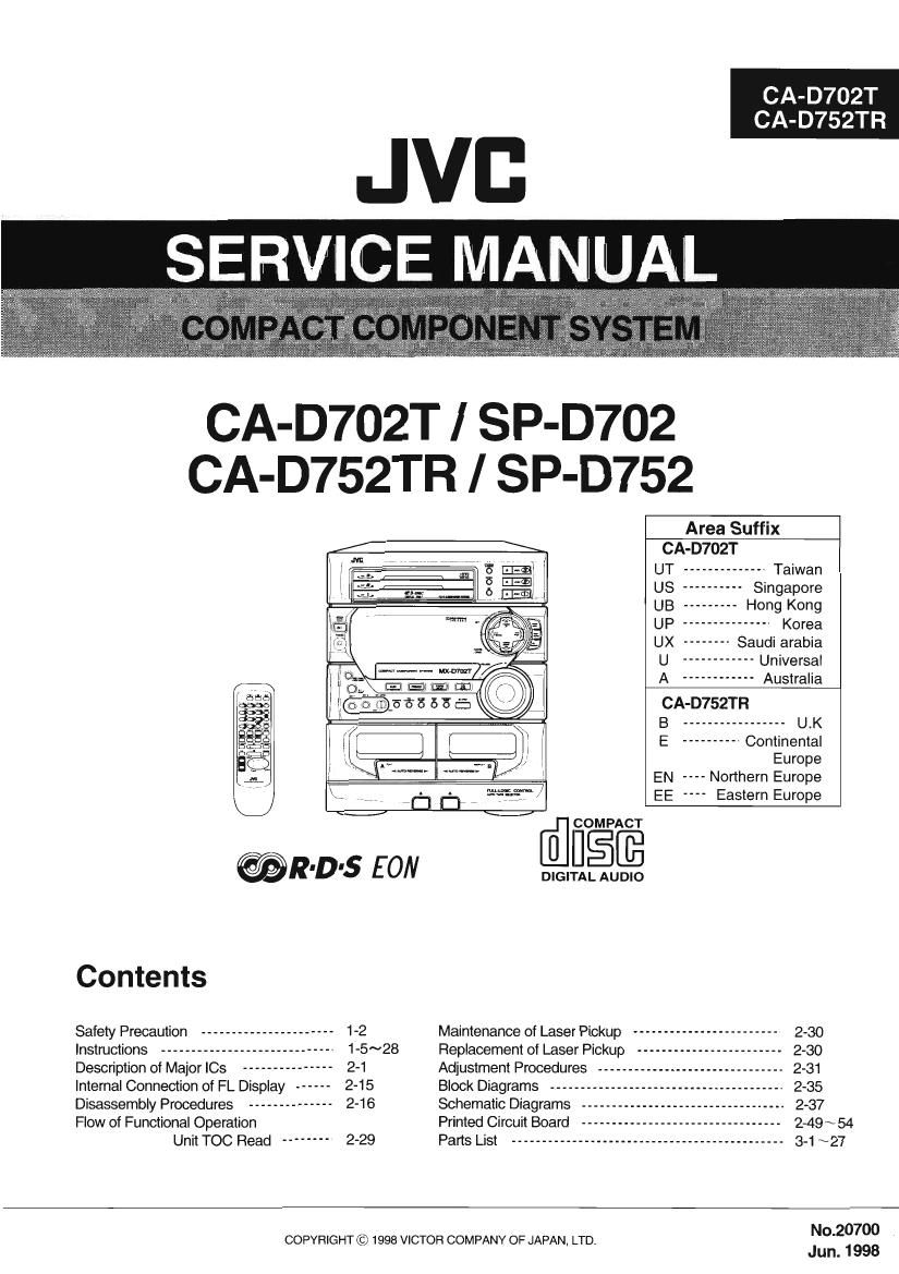 Jvc SPD 702 Service Manual