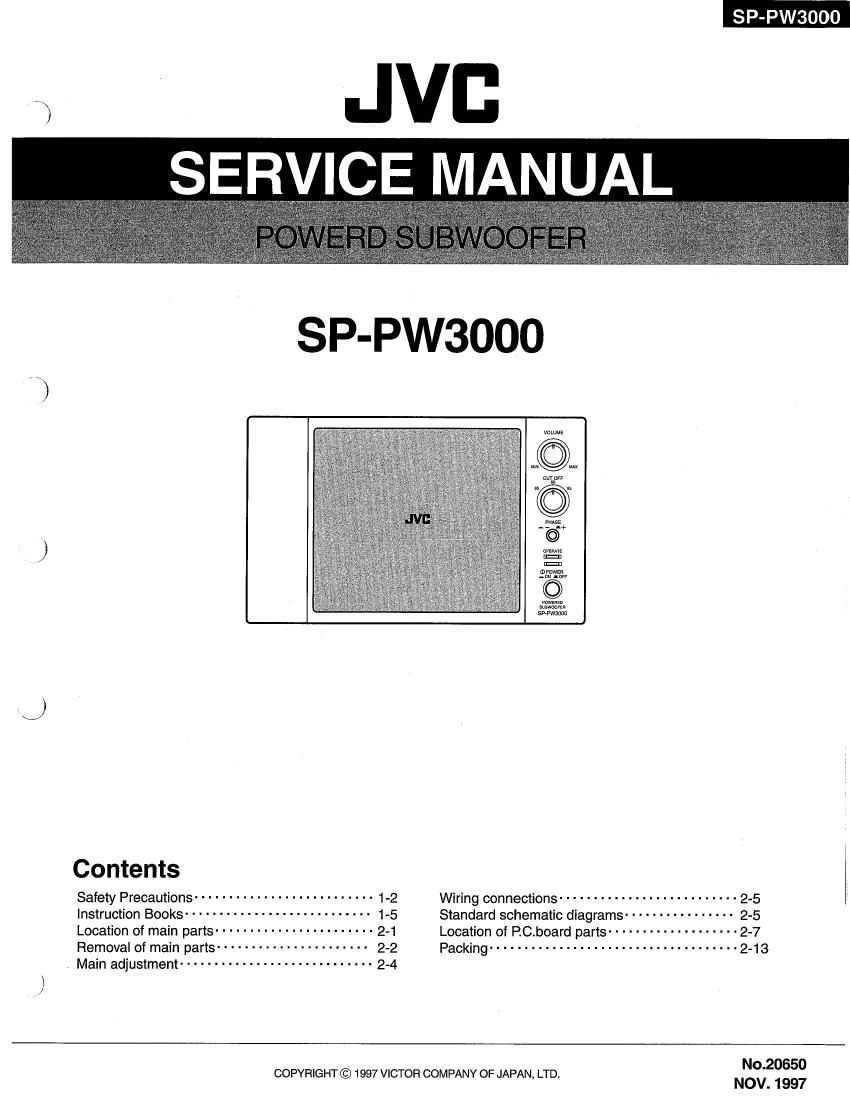 Jvc SPPW 3000 Service Manual