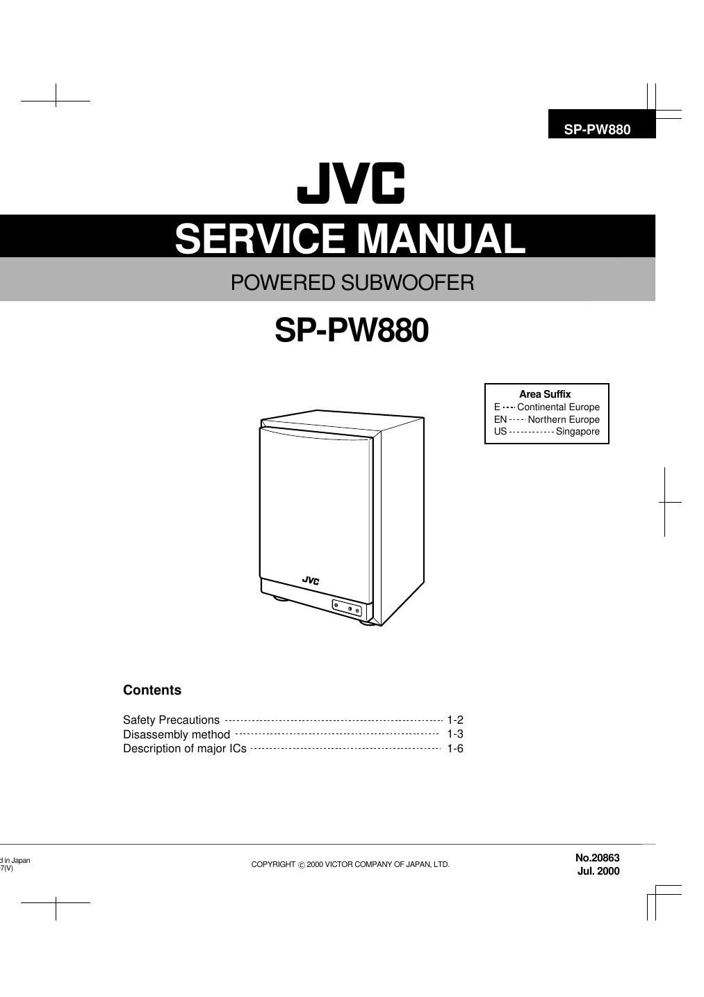 Jvc SPPW 880 Service Manual