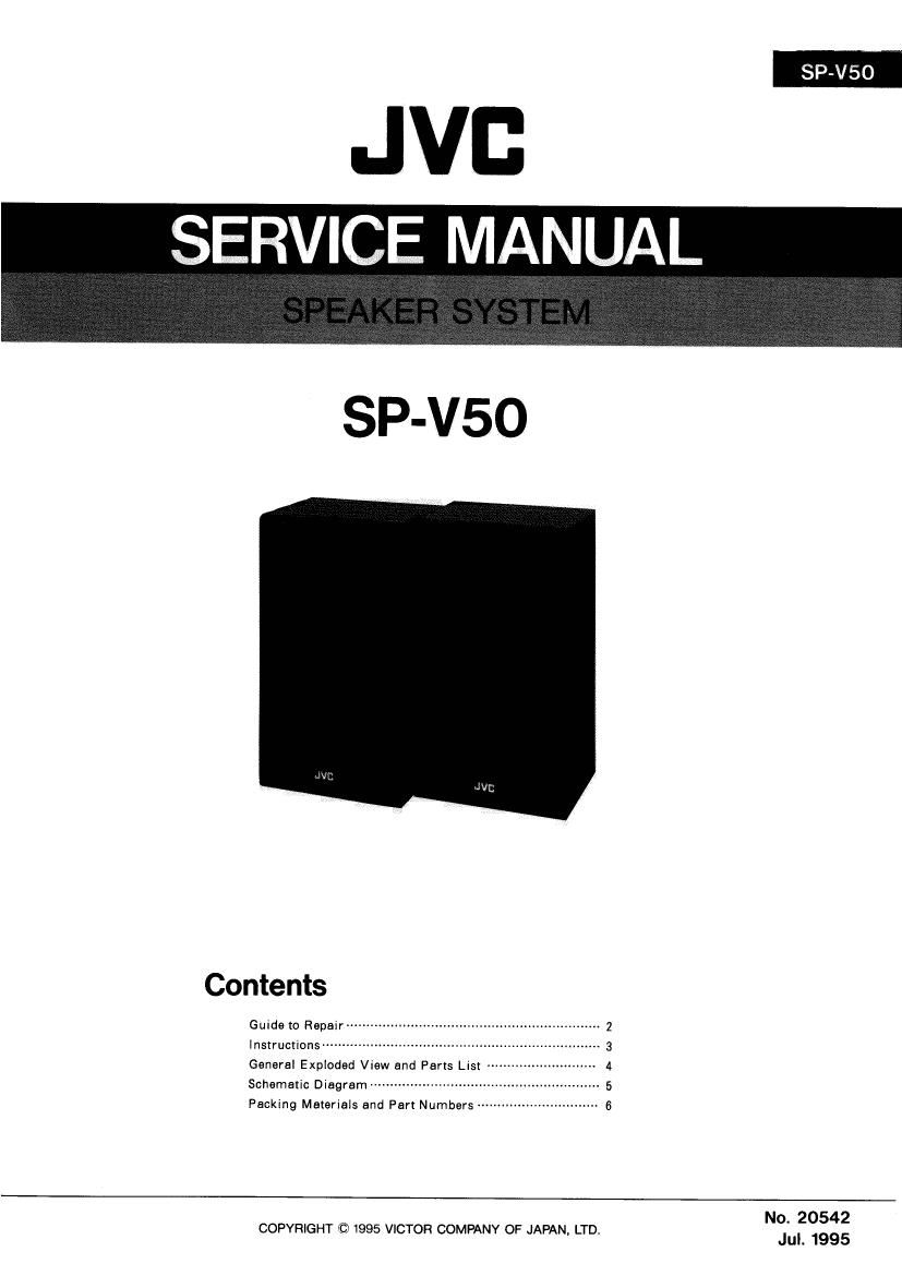 Jvc SPV 50 Service Manual