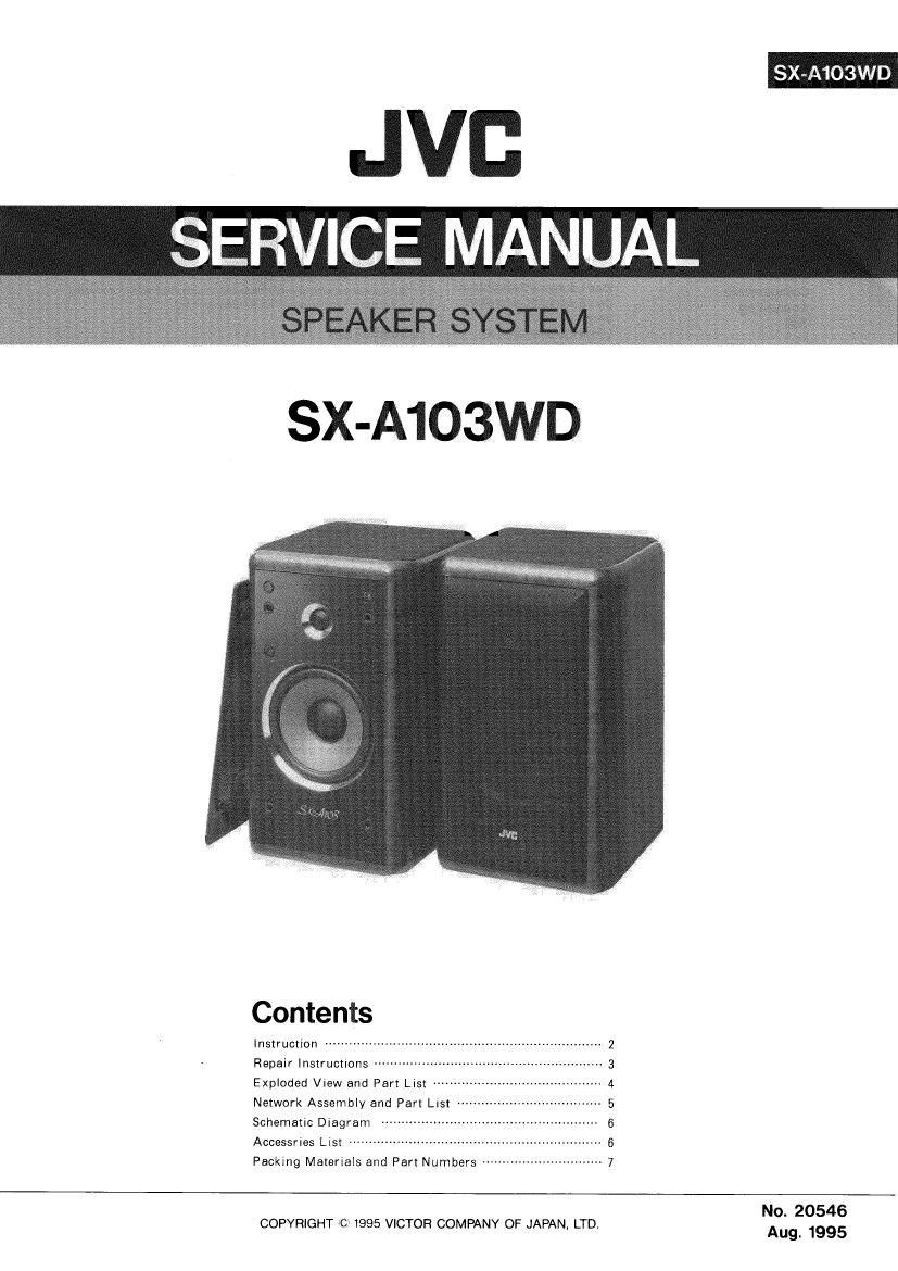 Jvc SXA 103 WD Service Manual