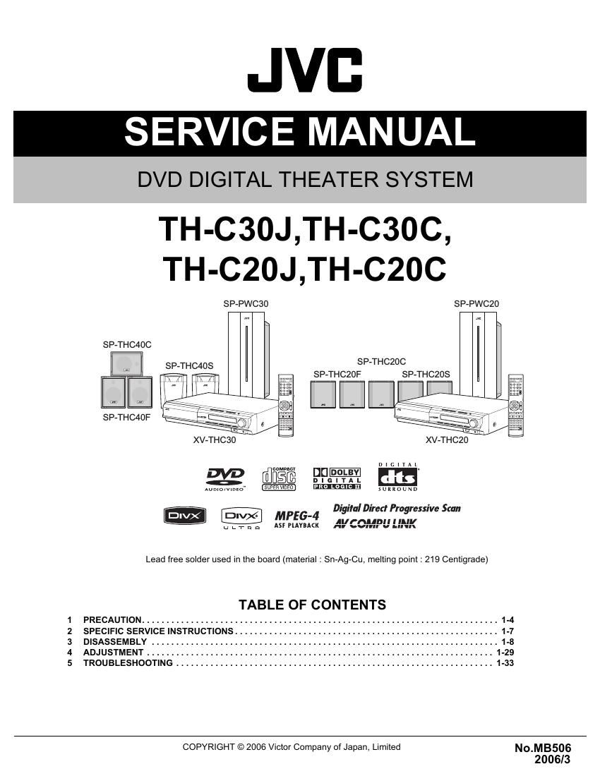 Jvc THC 30 J Service Manual