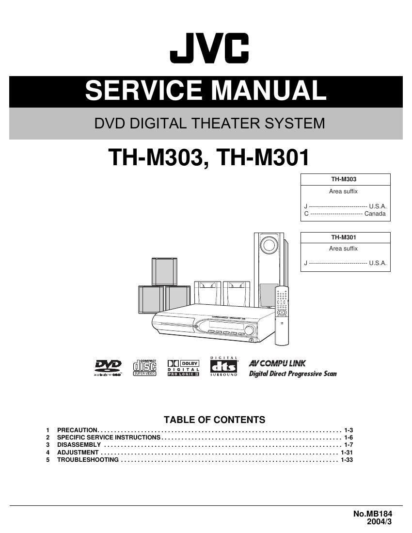 Jvc THM 301 Service Manual