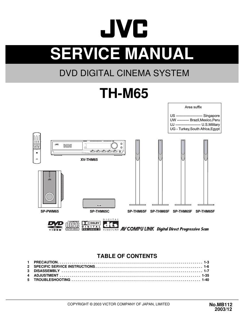 Jvc THM 65 Service Manual