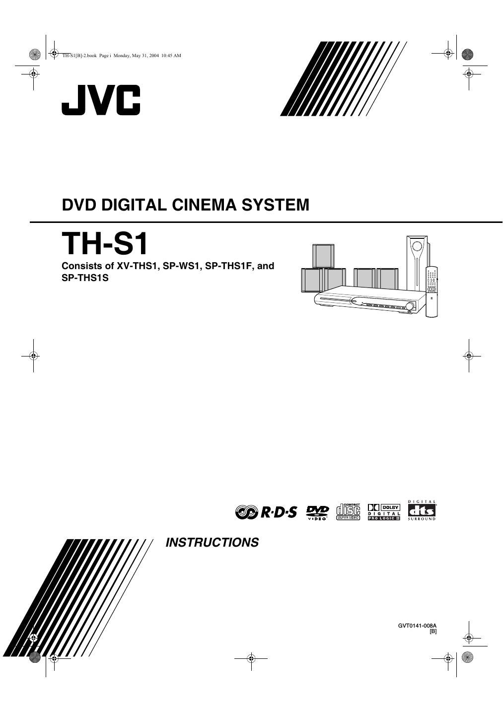 Jvc THS 1 Owners Manual