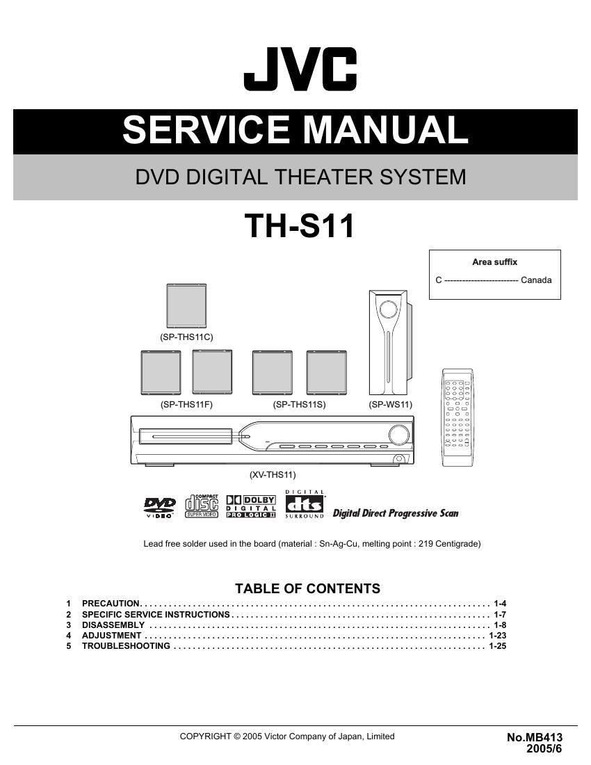 Jvc THS 11 Service Manual