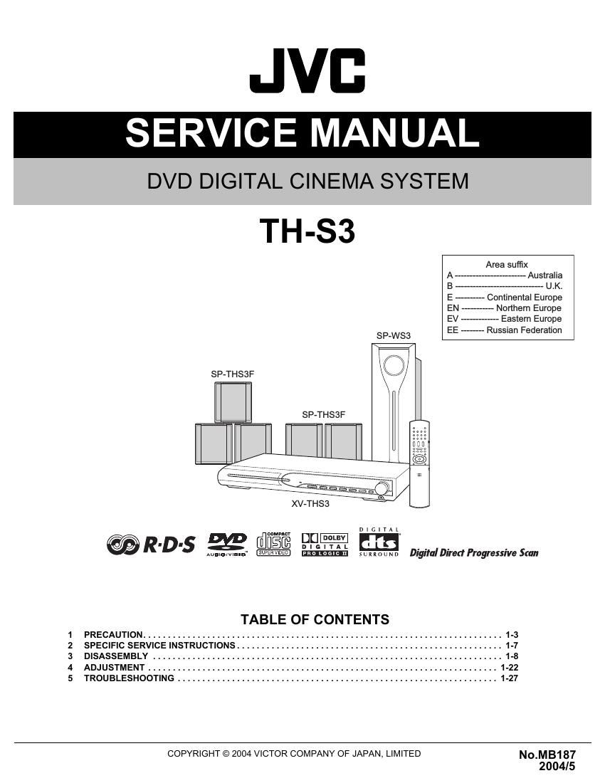 Jvc THS 3 Service Manual