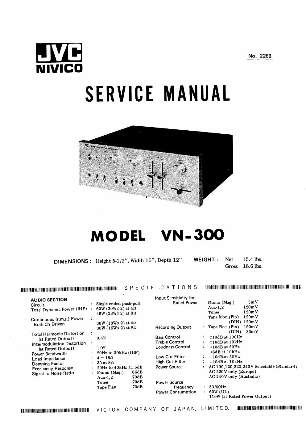 JVC VN300 Service manual EN