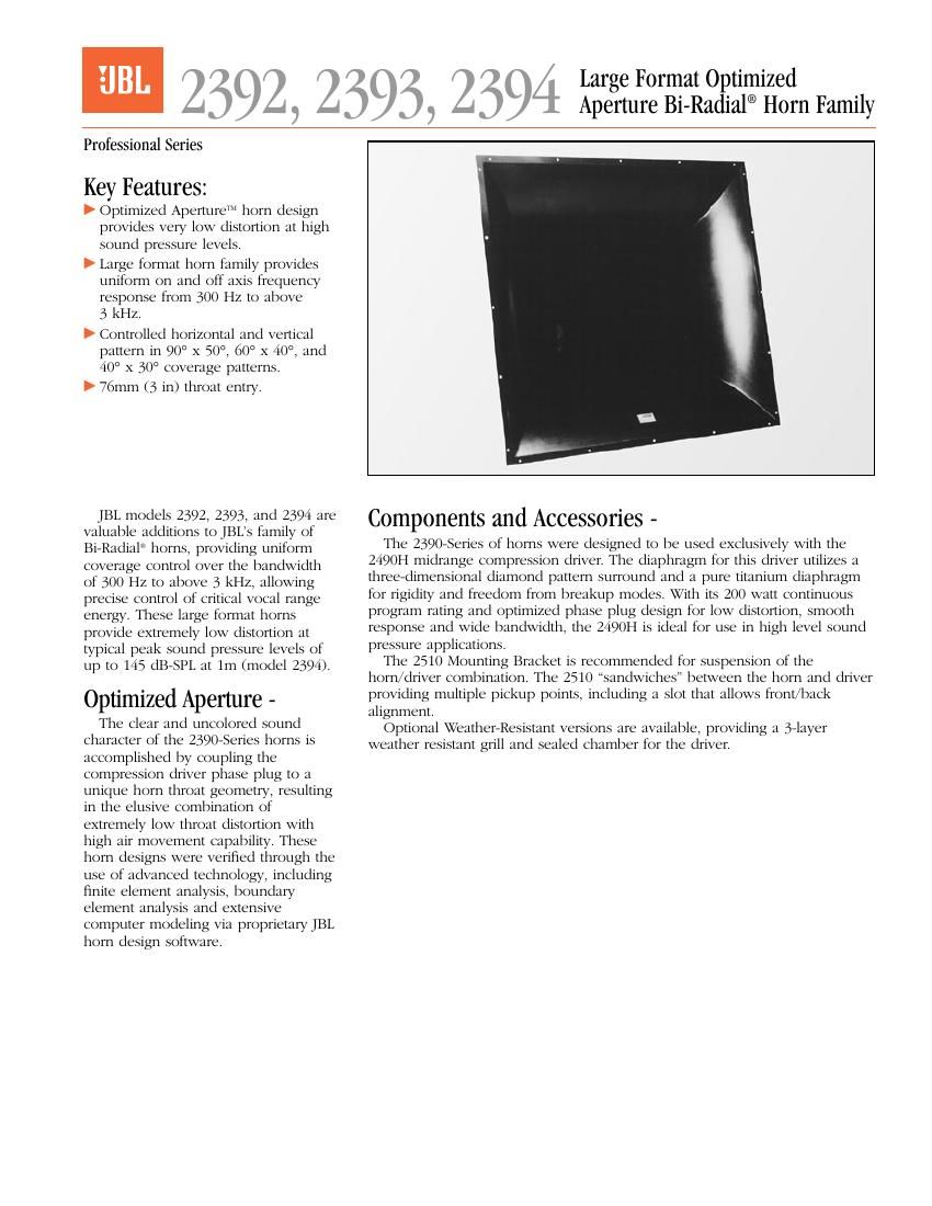 jbl 2394 brochure