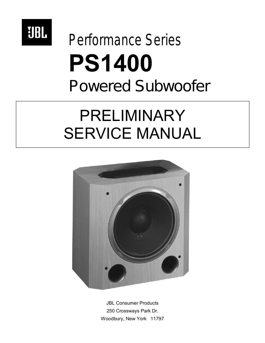 jbl ps 1400 service manual