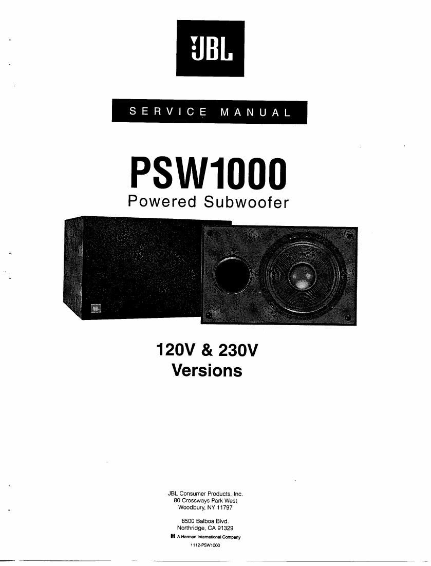 jbl psw 1000 schematic