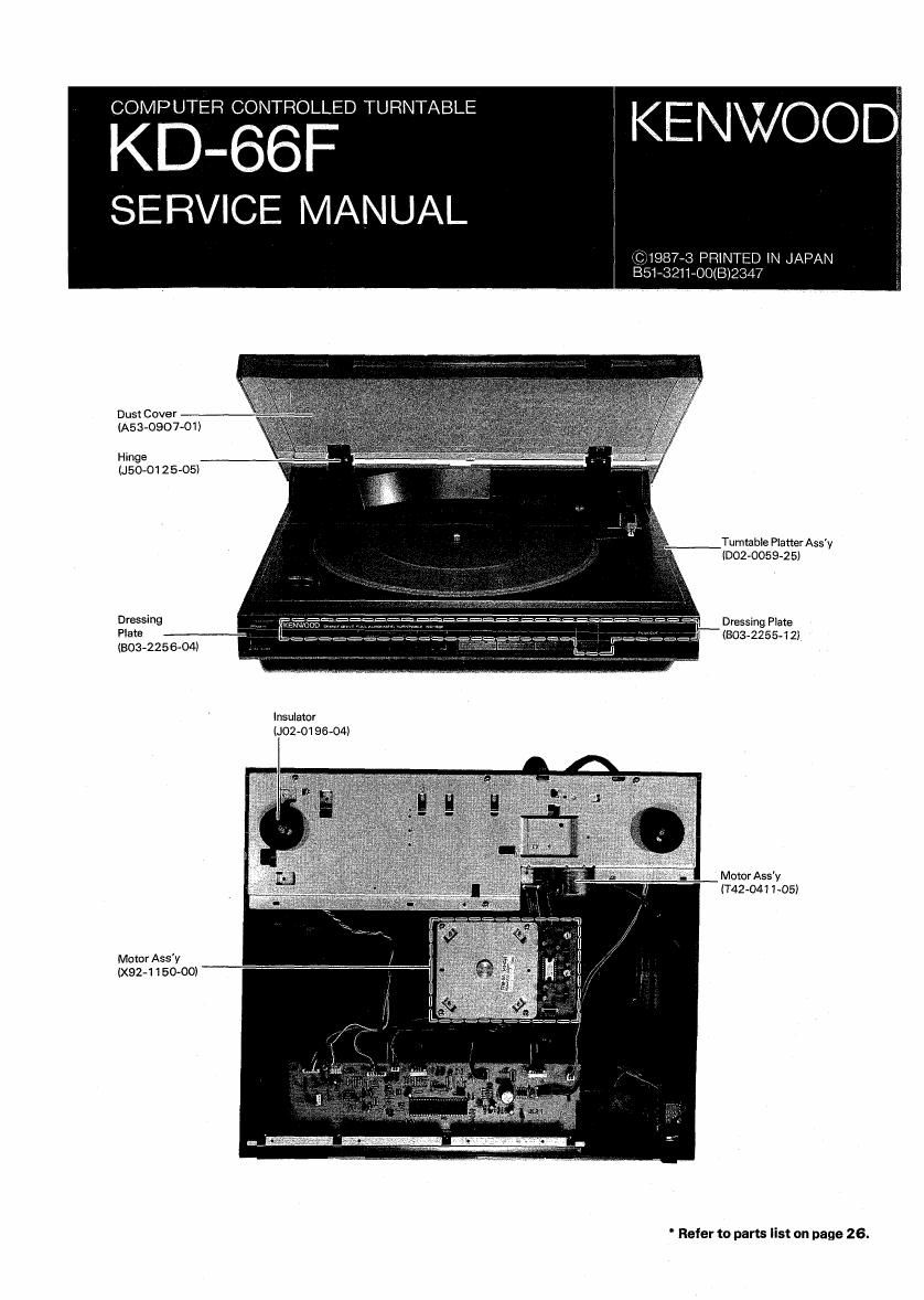 Kenwood KD 66 F Service Manual