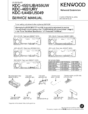 Free Audio Service Manuals - k / kenwood / kenwood-kdc