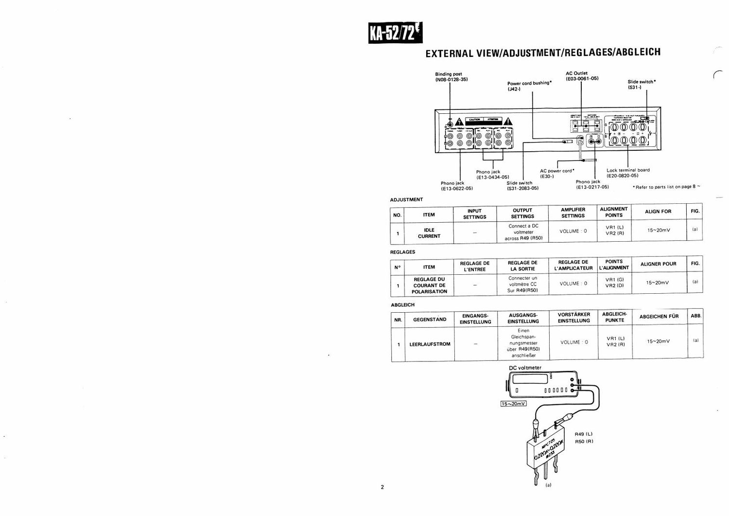 Kenwood KA 72 Service Manual